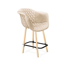 Полубарный стул Sheffilton SHT-ST31-C4/S94-1 Кремовый/прозрачный лак/черный муар 3652852701