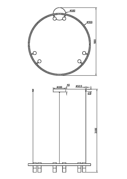 Подвесная светодиодная люстра Maytoni Satellite MOD102PL-L42BK Фото № 7