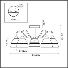 Потолочная люстра Lumion Comfi Nettie 5214/5C 1