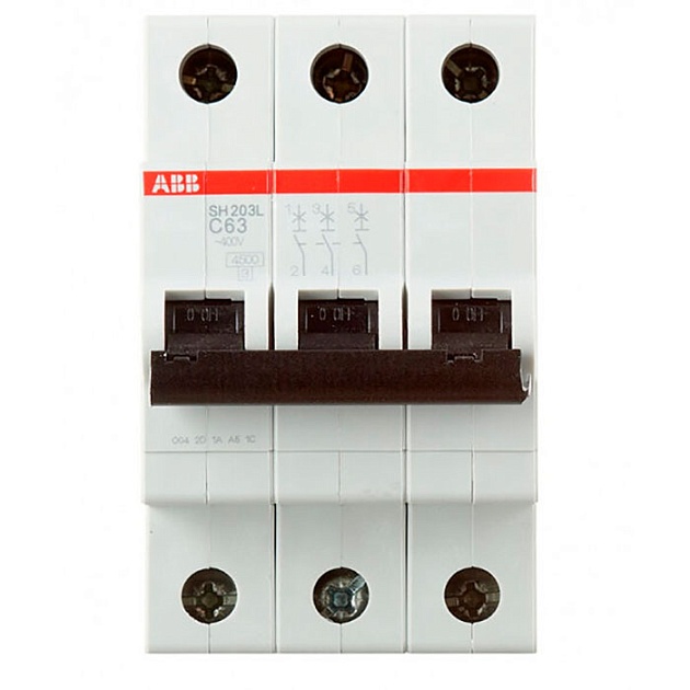 Автоматический выключатель 3-полюсной SH203 C63 2CDS213001R0634 Фото № 1