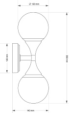 Настенный светильник KUTEK BARI BAR-K-2(ZM) 1