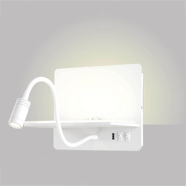Бра Crystal Lux CLT 226W250USB WH Фото № 2