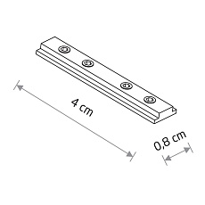 Крепление для магнитных треков Nowodvorski Nano Connector Black 11726 1