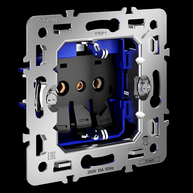 Механизм розетки с заземлением 16А S70 Voltum VLS0401M изображение 1 Механизм розетки с заземлением 16А S70 Voltum VLS0401M Фото № 1
