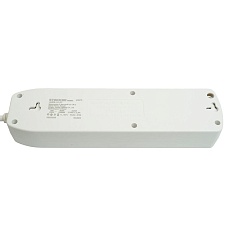 Удлинитель 3-местный c/з 3x1 мм2, 3 м, 250В, 10А, 2USB+1Type-C 2,4А, серия Home plus, белый STEKKER HM08-33-02 49977 3