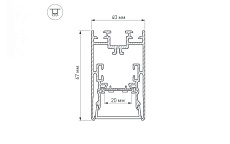 Профиль с рассеивателем Arlight S2-LINE-4067-2500 ANOD+OPAL 021172 3