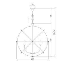 Подвесная люстра Eurosvet Santi 60139/8 золото 1