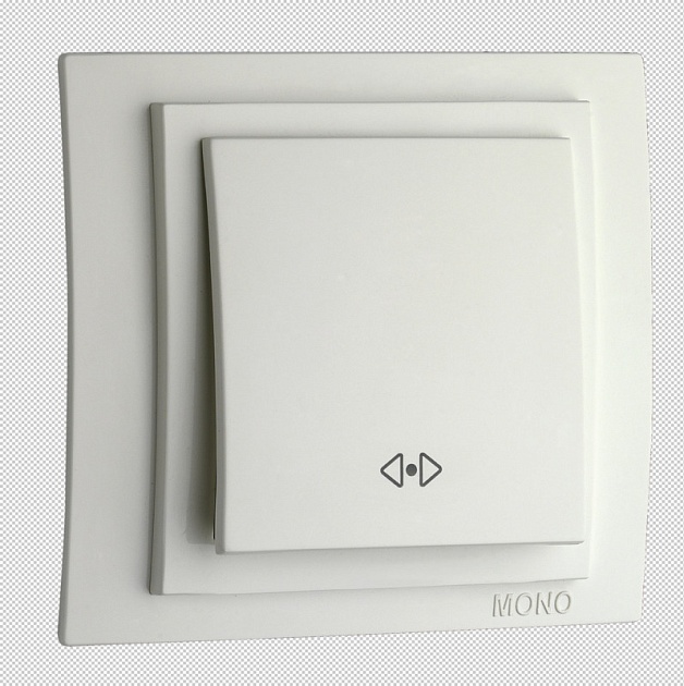 Выключатель Mono Electric Despina/ Larissa одноклавишный перекресный белый 500-001925-112 фото 