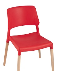 Кухонный стул Stool Group BISTRO красный с деревян. Ножками 8086 RED 4