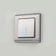 Выключатель одноклавишный с подсветкой Werkel глянцевый никель W1110102 4690389157608 2