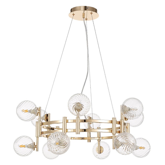 Подвесная люстра Crystal Lux Luxury SP12 Gold Фото № 1
