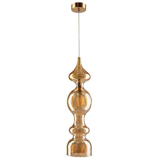 Подвесной светильник Crystal Lux Iris SP1 A Amber Фото № 1