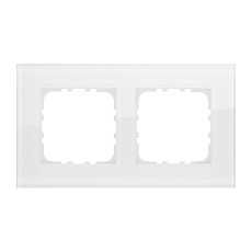 Рамка LK Studio 2-постовая, натуральное стекло (белый)LK80 844213-1