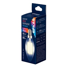 Лампа светодиодная Uniel E14 4W 3000K прозрачная LED-C35-4W/3000K/E14/CL GLY01TR UL-00011936 2