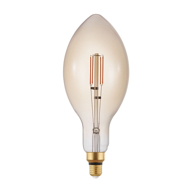 Лампа светодиодная диммируемая филаментная Eglo E27 4W 2200K янтарная 12591 фото 