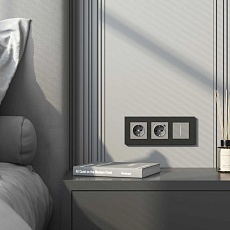 Рамка Werkel Slab на 3 поста черный матовый W0032908 4690389193422 2