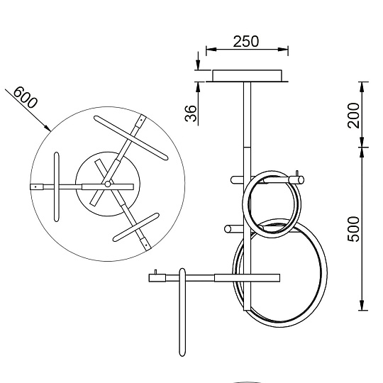 Потолочный светильник Vele Luce Bellezza VL7262L03 изображение 4 Потолочный светильник Vele Luce Bellezza VL7262L03 Фото № 4