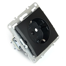 Розетка 2P+E Stekker Эрна черный PST16-9110-03 49154 4