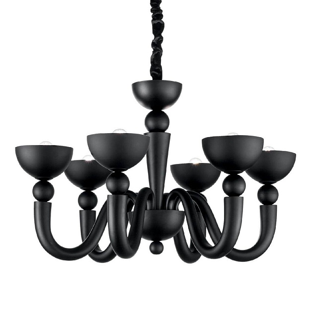 Подвесная люстра Ideal Lux Bon Bon SP6 Nero 140339 Фото № 1