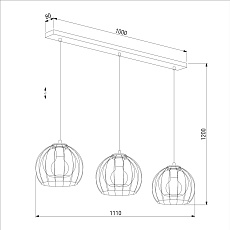 Подвесной светильник TK Lighting 4483 Universo Black 2