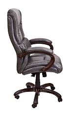 Кресло руководителя AksHome Boss серый, экокожа 48359 3