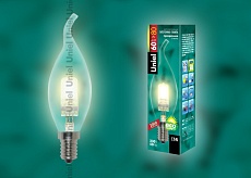 Лампа галогенная Uniel E14 60W прозрачная HCL-60/CL/E14 flame 01080 1