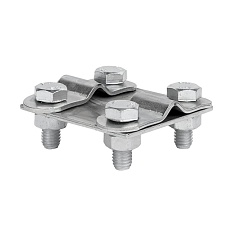 Зажим контрольный прут-прут (пластина 57х57мм) HZ EKF PROxima lp-55611