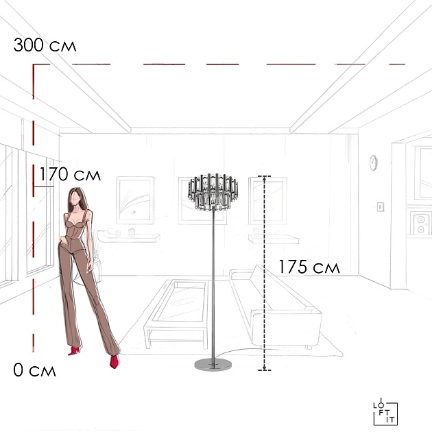 Торшер LOFT IT Boucle 10438F Фото № 3