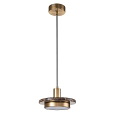 Подвесной светильник Escada 10260/1 LED*12W Brass/Brown marble 1