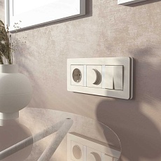 Рамка Werkel Split на 3 поста айвори/белый W0033066 4690389206078 1