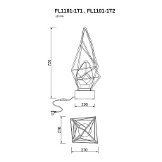 Настольная лампа Fluorite La Сitta Blue FL1101-1T2 3