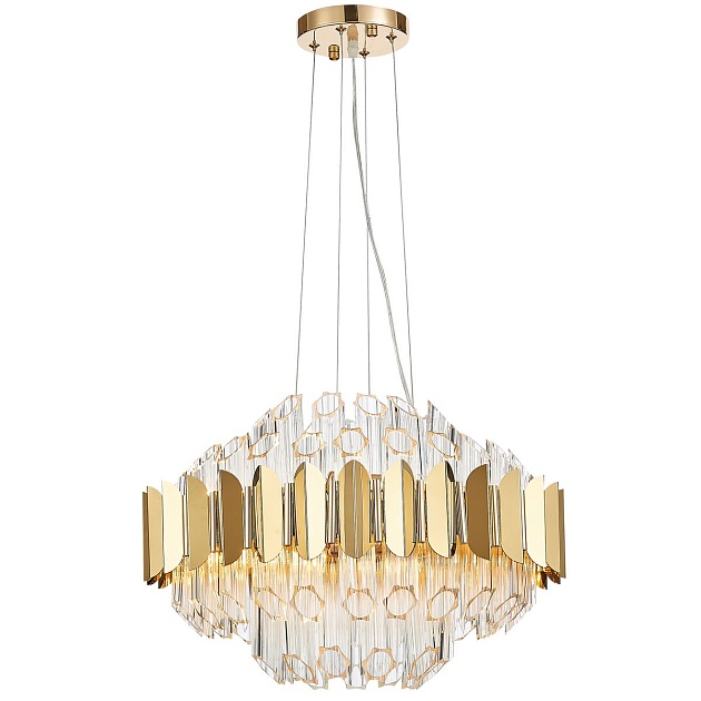 Подвесная люстра Natali Kovaltseva Rivera 81443/8C Gold Фото № 1