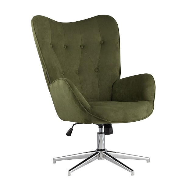 Поворотное кресло Stool Group Филадельфия регулируемое замша хаки FUCHS HY-53 Фото № 1