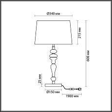 Настольная лампа Odeon Light HOMI 5040/1T 1