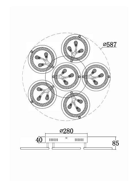 Потолочный светильник Freya FR10017CL-L92W Фото № 2