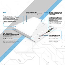 Потолочный светодиодный светильник Gauss G1-A0-00070-01G02-2003550 1