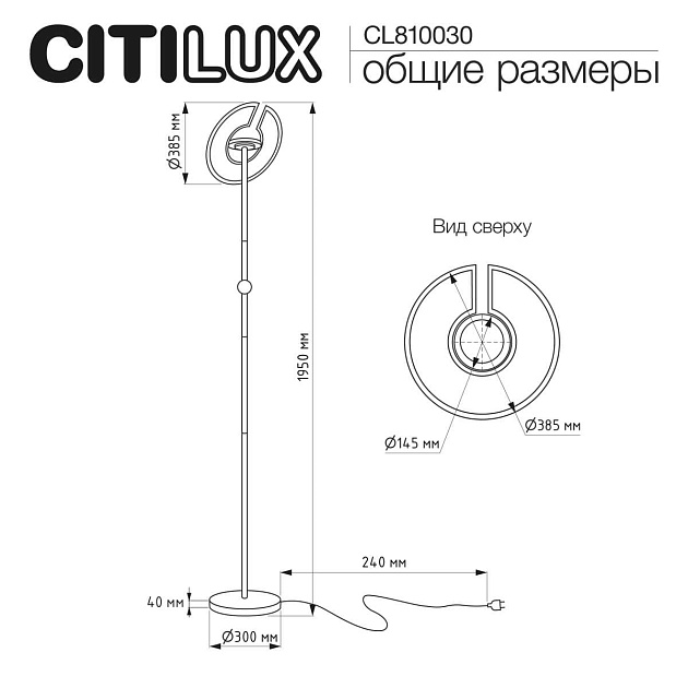 Торшер Citilux Loong CL810030 Фото № 12
