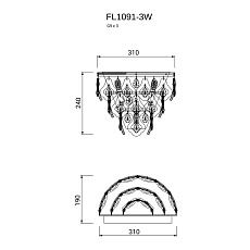 Настенный светильник Fluorite Dignita FL1091-3W 2