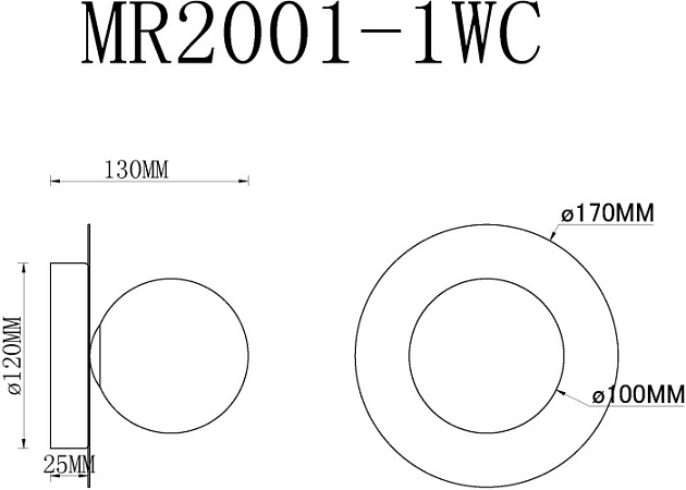 Настенный светильник MyFar July MR2001-1WC фото 2