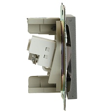 Розетка телевизионная TV + компьютерная RJ-45 Stekker Катрин графит GLS00-7106-06 49417 4