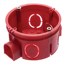 Подрозетник Stekker EBX20-01-1 с кабель-каналом для сплошных стен, красный 39293