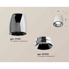 Комплект накладного светильника Ambrella light Techno Spot XS1143002 PSL серебро полированное (C1143, N7032) 1