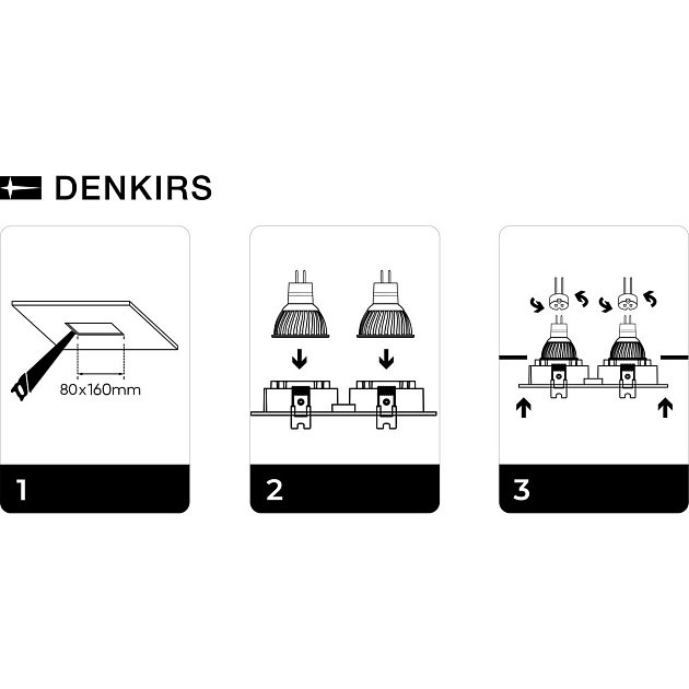 Встраиваемый светильник Denkirs Billum DK3022-BK Фото № 2