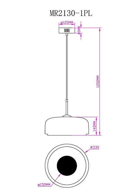 Подвесной светодиодный светильник MyFar Charlie MR2130-1PL Фото № 2