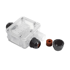 Коробка распределительная Stekker LD538 водонепроницаемая на 3 выхода, 450V, 110х70х35, прозрач 50130 2