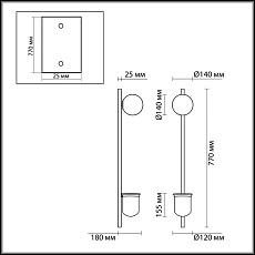 Настенный светильник Odeon Light Walli Flower 4682/1WB 4