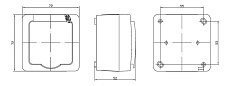 Розетка 2P+PE IEK Germes Plus с крышкой дымчатый ERMP12-K03-16-54-EC 1