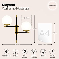 Бра Maytoni Nostalgia MOD048WL-02G 1