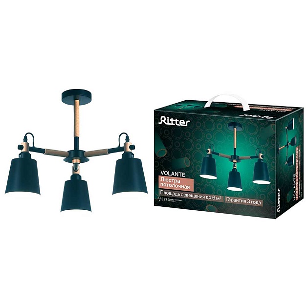 Потолочная люстра Ritter VOLANTE 52447 2 изображение 1 Потолочная люстра Ritter VOLANTE 52447 2 Фото № 1