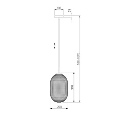 Подвесной светильник Eurosvet Gem 50261/1 темно-серый 1